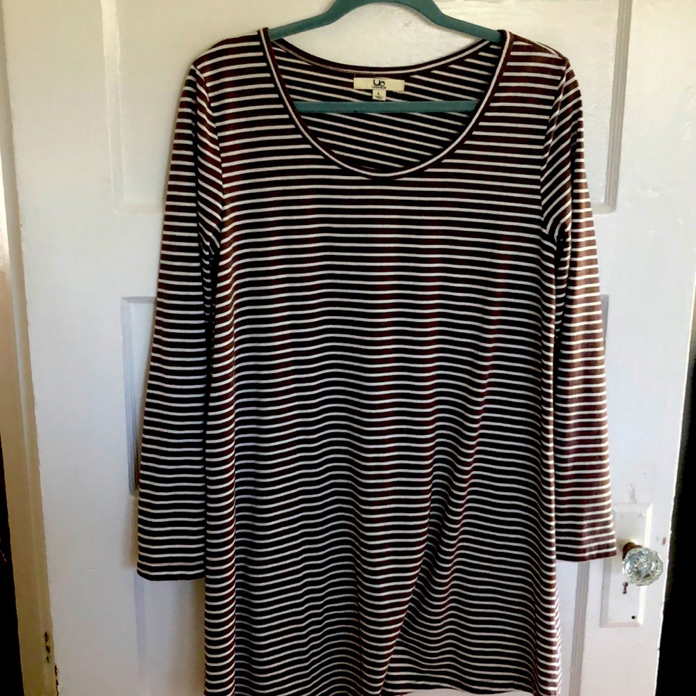 Long sleeve striped dress